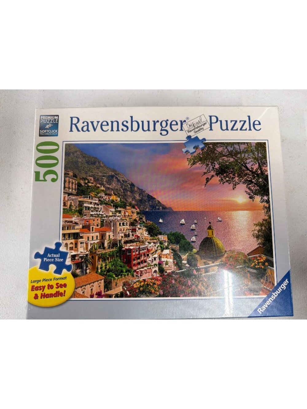Ravensburger 500-Piece Positano Village Sunset Jigsaw Puzzle Large Format NEW